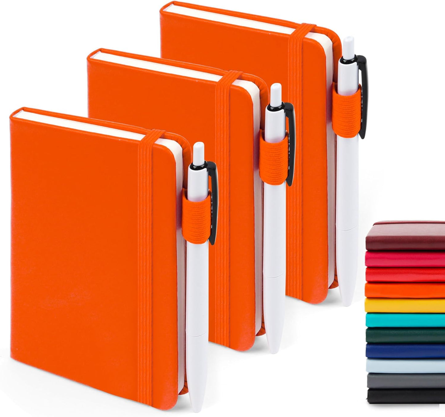 A6 Mini Cute Small Journal Notebook Bulk Hardcover College Ruled Notepad with Pen Holder for Office School Supplies, 3.5”x 5.5”, Emerald