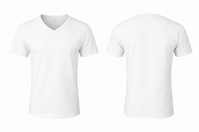 V NECK-REGULAR-SHORT SLEEVE-UNISEX-TSHIRT-2501V