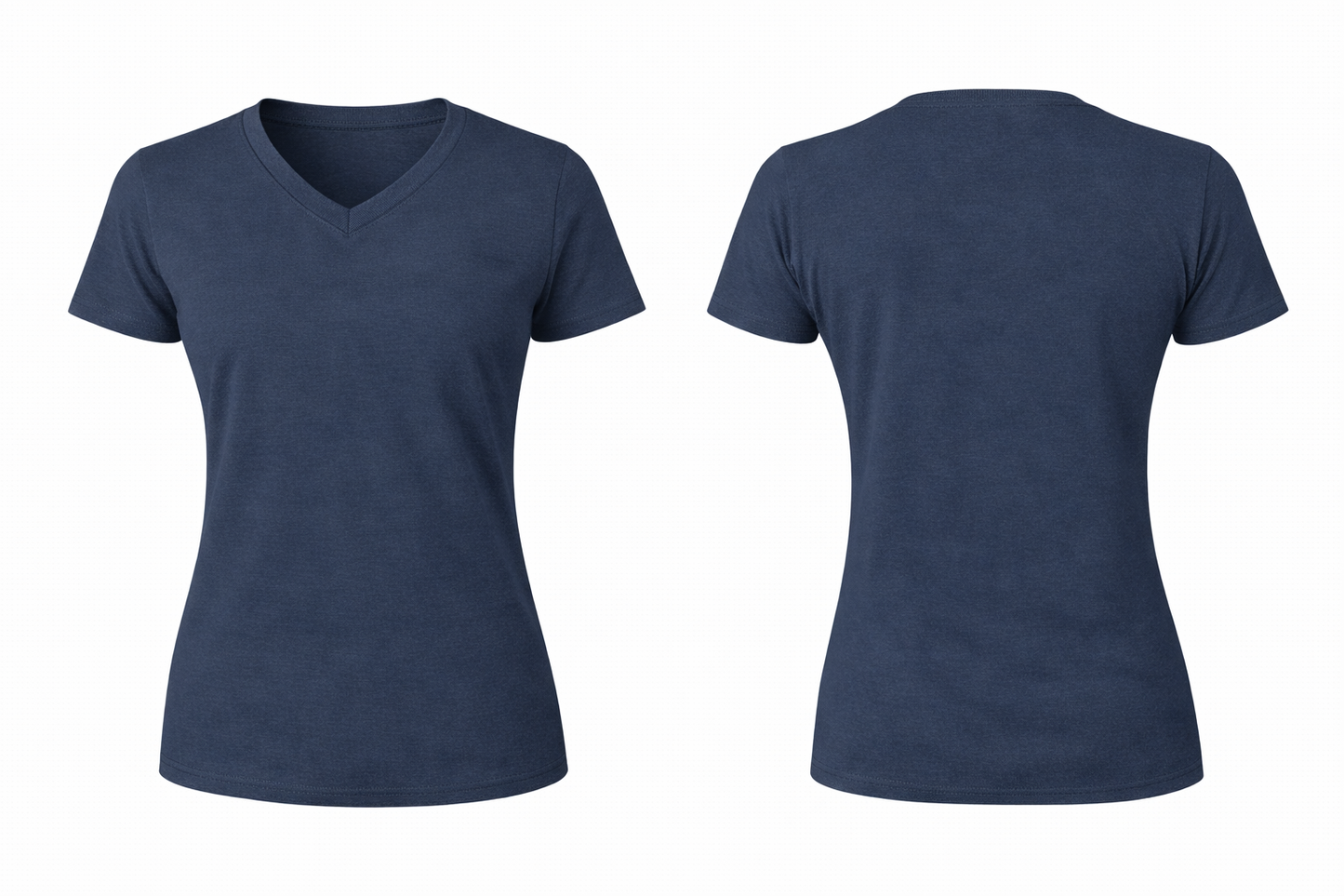 WOMEN-V NECK-SHORT SLEEVE-TSHIRT