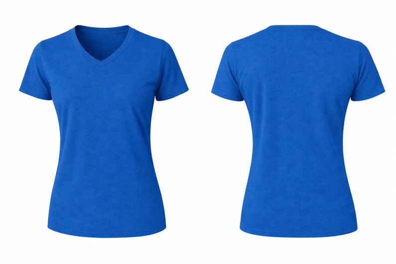 WOMEN-V NECK-SHORT SLEEVE-TSHIRT