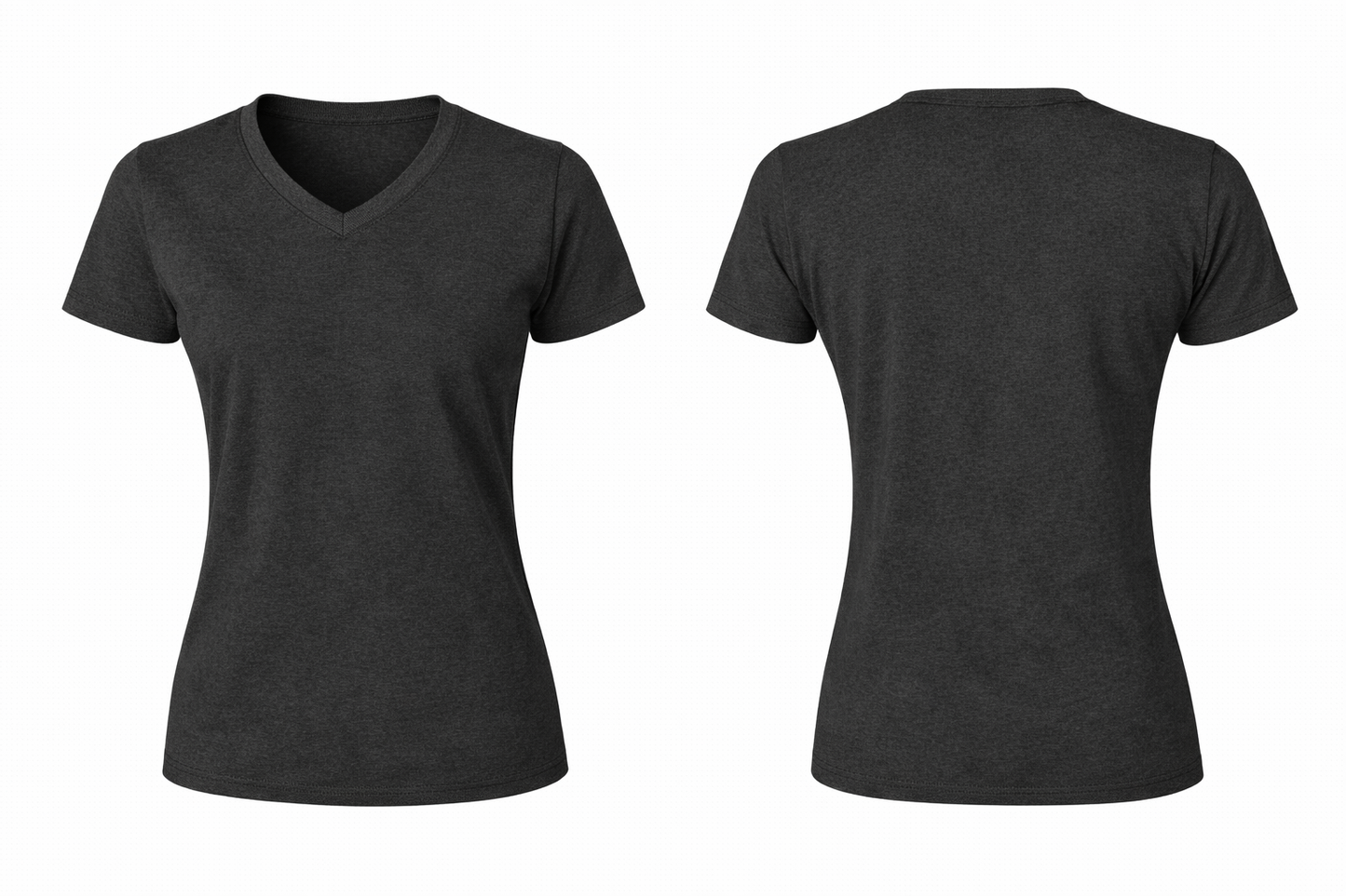 WOMEN-V NECK-SHORT SLEEVE-TSHIRT