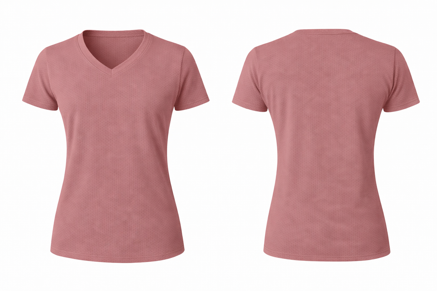 WOMEN-V NECK-SHORT SLEEVE-TSHIRT