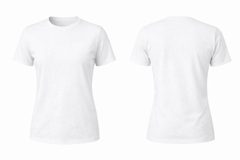 Custom Women Short Sleeve Crewneck and V-Neck T-Shirt